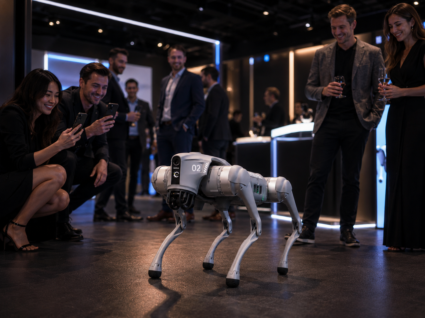 Robot pies Unitree GO2 Motion Robotics na event