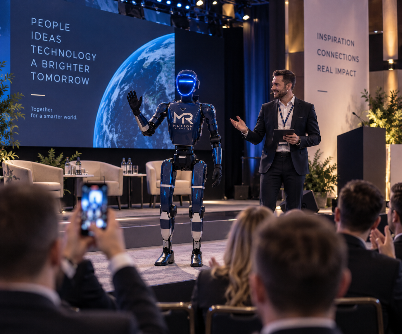 Robert — robot humanoidalny na konferencji biznesowej