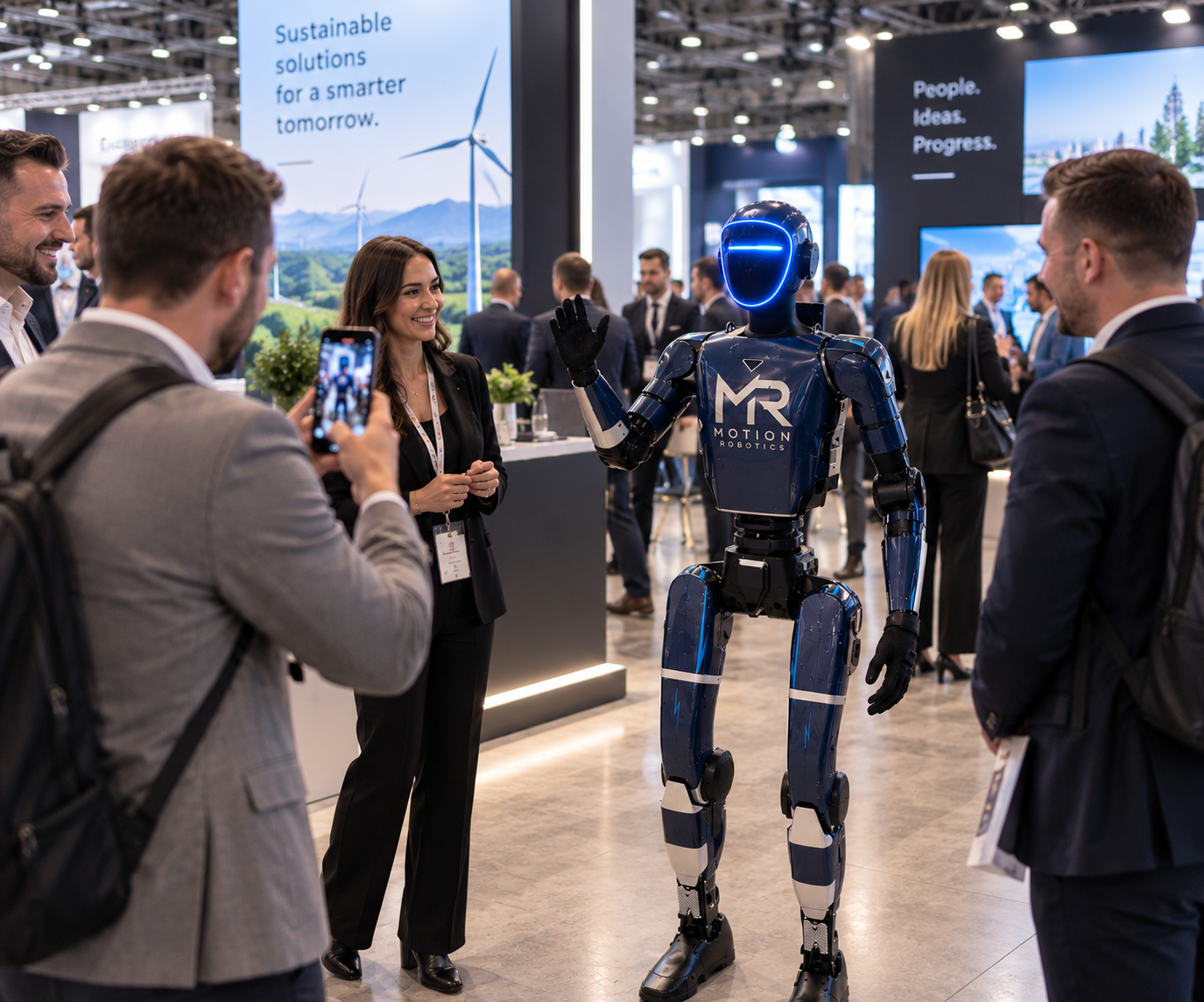 Robert — robot humanoidalny na targach i expo
