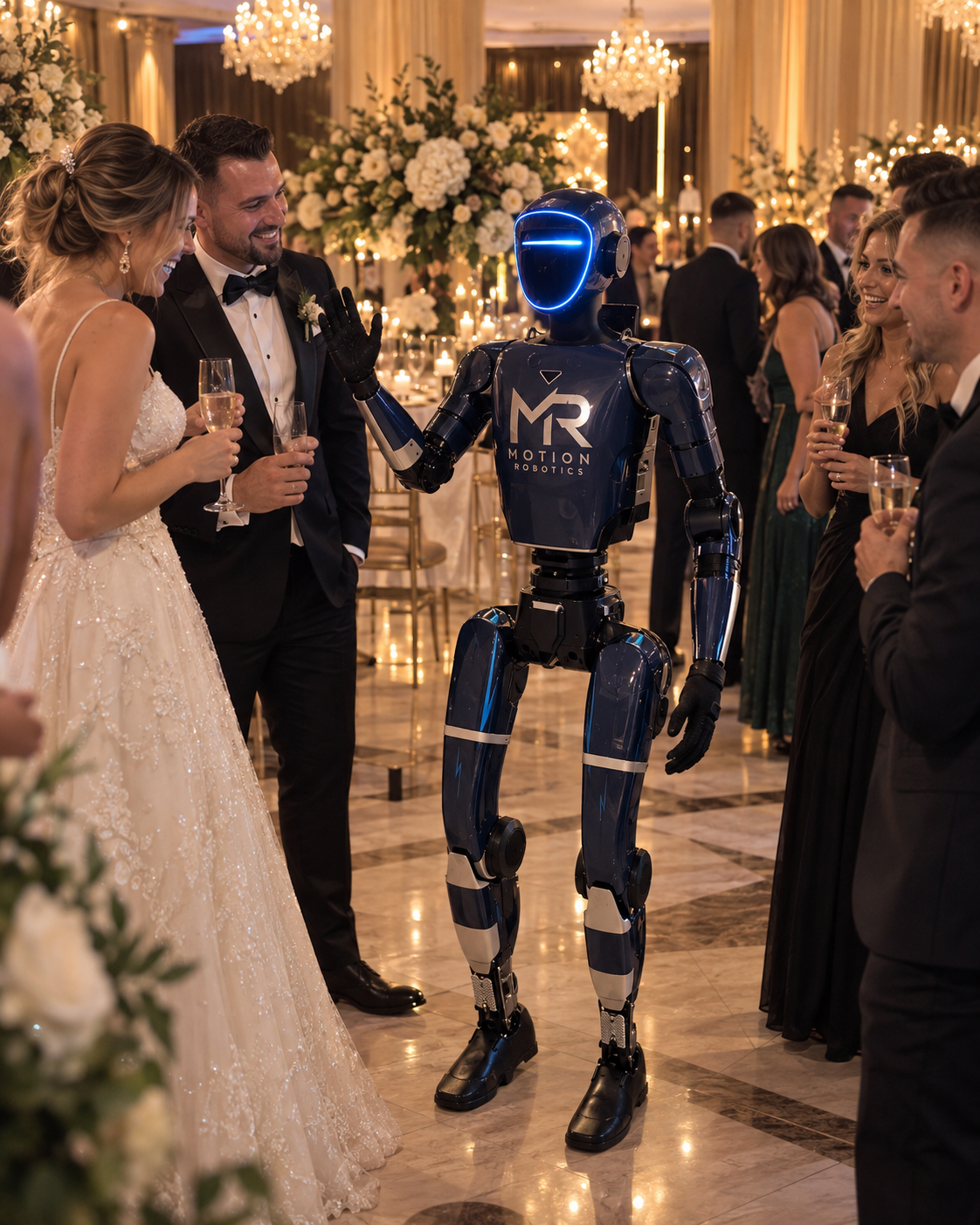 Robert — robot humanoidalny na weselu i wydarzeniu prywatnym
