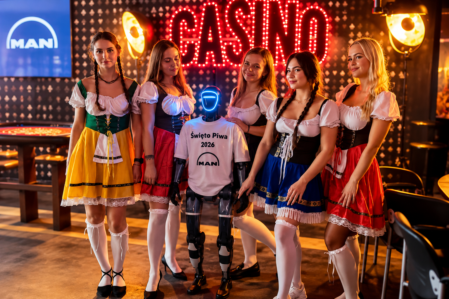 Robert — robot humanoidalny Motion Robotics podczas Oktoberfest marki MAN